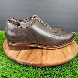 Cole Haan Washington Wingtip Oxford Mens 9.5 Brown Laser Grand OS Leather Shoes